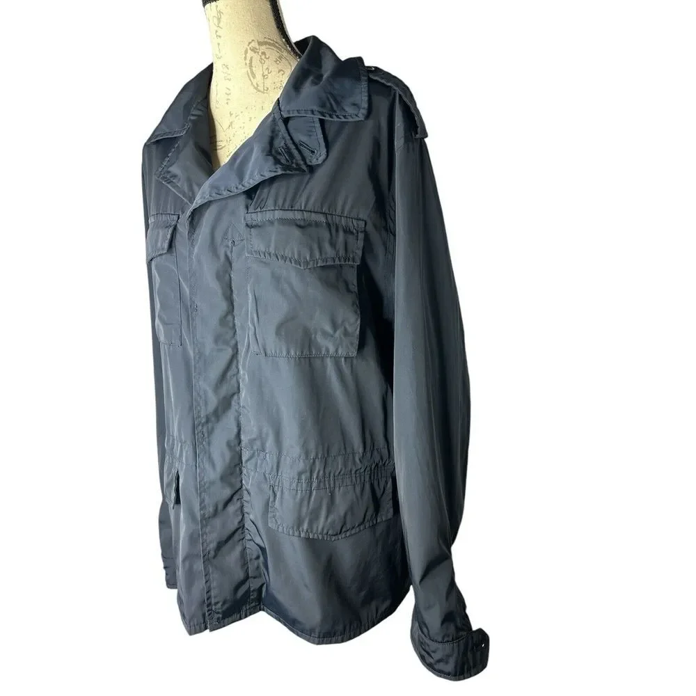 Banana Republic Men‎ ES Fleet Jacket L Navy Blue exterior Orange interior